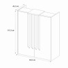 Γραφείο υποδοχής - reception Hola Megapap χρώμα sepet oak - ανθρακί 93,6x45,2x110,3εκ.