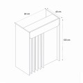 Γραφείο υποδοχής - reception Karibu Megapap με LED χρώμα ανθρακί - sepet oak 90x40x100εκ.