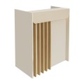 Karibu Megapap melamine welcome desk - reception with LED in sandstone - sepet oak color 90x40x100cm.