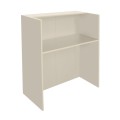 Karibu Megapap melamine welcome desk - reception with LED in sandstone - sepet oak color 90x40x100cm.