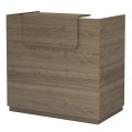 Γραφείο υποδοχής - reception Lemmon Megapap χρώμα καρυδί 120x70x110εκ.