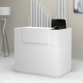 Γραφείο υποδοχής - reception Lemmon Megapap χρώμα λευκό 120x70x110εκ.