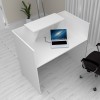 Γραφείο υποδοχής - reception Lemmon Megapap χρώμα λευκό 120x70x110εκ.