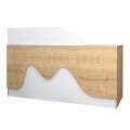 Lione Megapap melamine reception desk in oak - white color 160x60x100cm.
