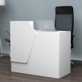Merlin Megapap melamine reception desk in white color 110x50x101.8cm.