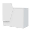 Γραφείο υποδοχής - reception Merlin Megapap χρώμα λευκό 110x50x101,8εκ.