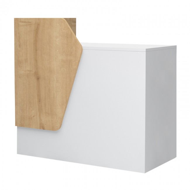 Γραφείο υποδοχής - reception Merlin Megapap χρώμα λευκό - φυσικό οξιάς 110x50x101,8εκ. Γραφείο υποδοχής - reception Merlin Megapap χρώμα λευκό - φυσικό οξιάς 110x50x101,8εκ.