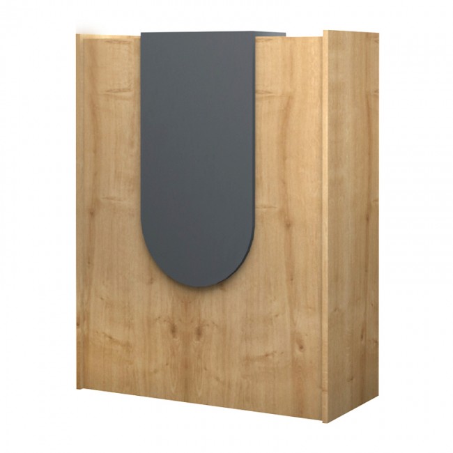 Γραφείο υποδοχής - reception Mezzo Megapap χρώμα φυσικό οξιάς - ανθρακί 90x40x110εκ. Γραφείο υποδοχής - reception Mezzo Megapap χρώμα φυσικό οξιάς - ανθρακί 90x40x110εκ.