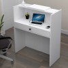 Mezzo Megapap melamine reception desk in white color 90x40x110cm.