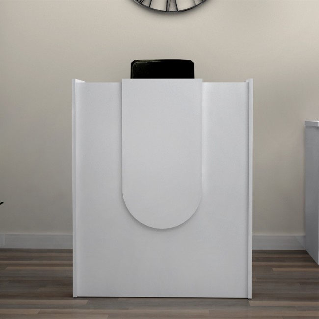 Mezzo Megapap melamine reception desk in white color 90x40x110cm.