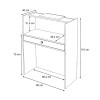 Mezzo Megapap melamine reception desk in white color 90x40x110cm.