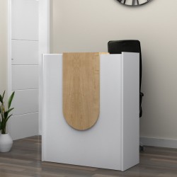 Γραφείο υποδοχής - reception Mezzo Megapap χρώμα λευκό - φυσικό οξιάς 90x40x110εκ. Γραφείο υποδοχής - reception Mezzo Megapap χρώμα λευκό - φυσικό οξιάς 90x40x110εκ.