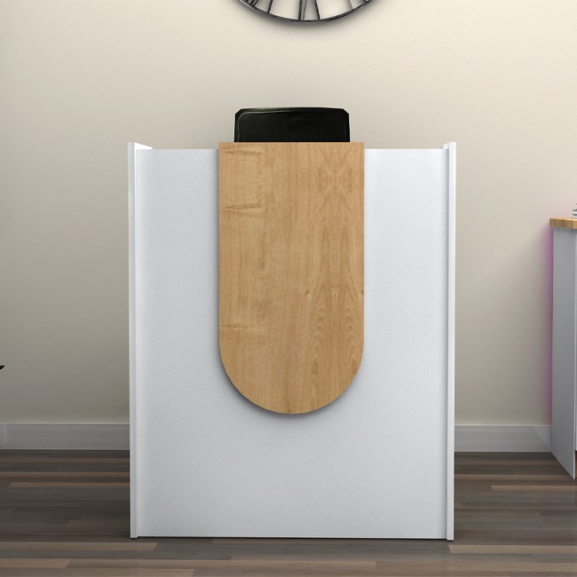 Γραφείο υποδοχής - reception Mezzo Megapap χρώμα λευκό - φυσικό οξιάς 90x40x110εκ. Γραφείο υποδοχής - reception Mezzo Megapap χρώμα λευκό - φυσικό οξιάς 90x40x110εκ.