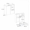 Γραφείο υποδοχής - reception Navita Megapap με LED χρώμα λευκό - sepet oak 113,6x42x111,8εκ.