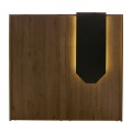 Navita Megapap melamine welcome desk - reception with LED in sepet oak - anthracite color 113.6x42x111.8cm.