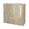 Γραφείο υποδοχής - reception Navita Megapap με LED χρώμα travertine - sandstone 113,6x42x111,8εκ.