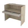 Γραφείο υποδοχής - reception Navita Megapap με LED χρώμα travertine - sandstone 113,6x42x111,8εκ.