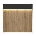 Wilko Megapap melamine welcome desk - reception with LED in sepet oak - anthracite color 113.6x42x110cm.