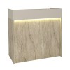 Γραφείο υποδοχής - reception Wilko Megapap με LED χρώμα travertine - sandstone 113,6x42x110εκ.