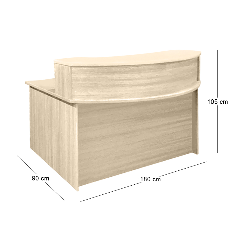 RECEPTION Desk 180x90x105cm Beech
