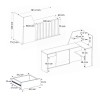 Γραφείο υποδοχής - reception Zegma Megapap με LED χρώμα sandstone - travertine 181,2x73,2x120εκ.