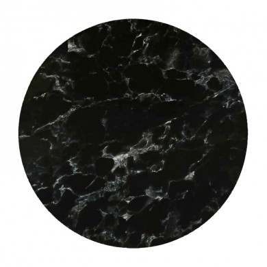 HPL (High Pressure Laminated) Επιφάνεια Τραπεζιού Απόχρωση Black Marble, UV Φ120cm/12mm