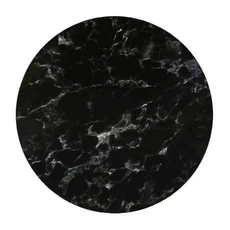 HPL Table Top D.70cm/12mm Black Marble (UV)
