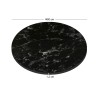 HPL (High Pressure Laminated) Επιφάνεια Τραπεζιού Απόχρωση Black Marble, UV Φ80cm/12mm