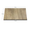 HPL (High Pressure Laminated) Επιφάνεια Τραπεζιού Απόχρωση Φυσικό, UV 70x70cm/12mm