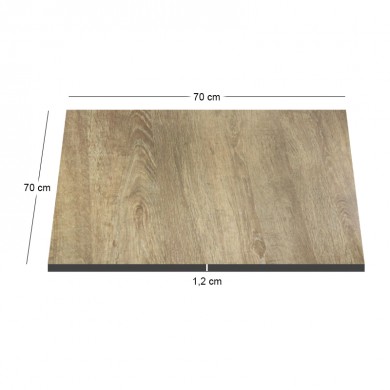 HPL Table Top 70x70cm/12mm Natural (UV)