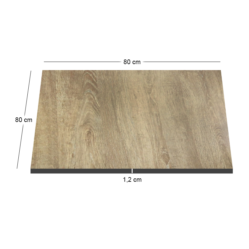 HPL Table Top 80x80cm/12mm Natural (UV)