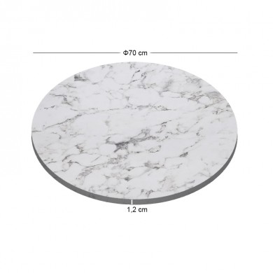 HPL (High Pressure Laminated) Επιφάνεια Τραπεζιού Απόχρωση Marble