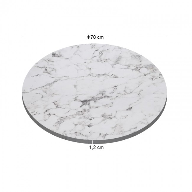 HPL (High Pressure Laminated) Επιφάνεια Τραπεζιού Απόχρωση Marble