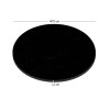 HPL (High Pressure Laminated) Επιφάνεια Τραπεζιού Απόχρωση Μαύρο, UV Φ70cm/12mm