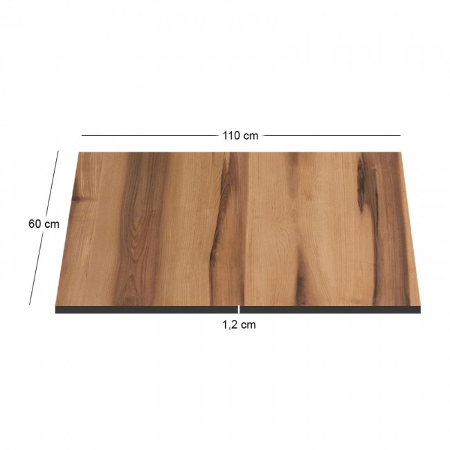 HPL (High Pressure Laminated) Επιφάνεια Τραπεζιού Απόχρωση Rosewood, UV 60x110cm/12mm