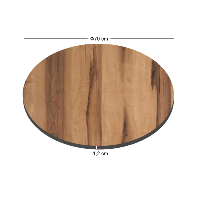 HPL Table Top D.70cm/12mm Rosewood (UV)