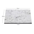 HPL Table Top 60x60cm/12mm White Marble (UV)