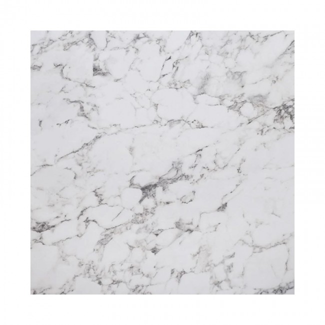 HPL (High Pressure Laminated) Επιφάνεια Τραπεζιού Απόχρωση White Marble, UV 70x70cm/12mm