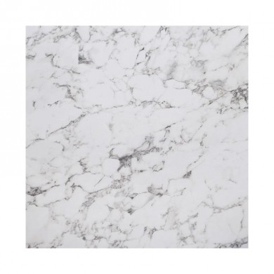 HPL Table Top 80x80cm/12mm White Marble (UV)