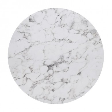 HPL (High Pressure Laminated) Επιφάνεια Τραπεζιού Απόχρωση White Marble, UV Φ120cm/12mm