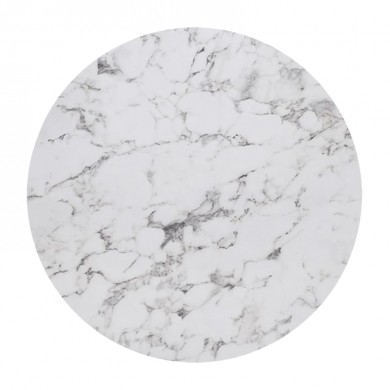 HPL (High Pressure Laminated) Επιφάνεια Τραπεζιού Απόχρωση White Marble, UV Φ70cm/12mm