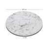 HPL (High Pressure Laminated) Επιφάνεια Τραπεζιού Απόχρωση White Marble, UV Φ70cm/12mm