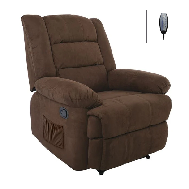 JULIA Massage-Relax Armchair, Fabric Brown