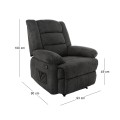 JULIA Massage-Relax Armchair, Fabric Black