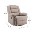 JULIA Relax Armchair, Fabric Cappuccino