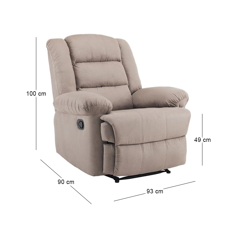 JULIA Relax Armchair, Fabric Cappuccino