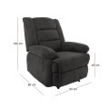 JULIA Relax Armchair, Fabric Black