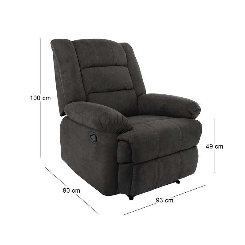 JULIA Relax Armchair, Fabric Black