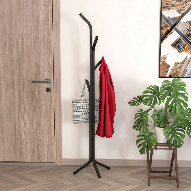 Καλόγερος Triad Megapap μεταλλικός χρώμα μαύρο 37,5x37,5x146,8εκ.