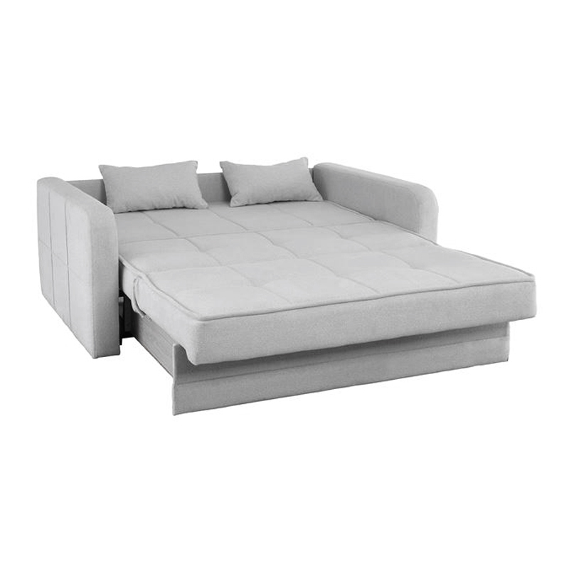 CAMAL Sofa-Bed with Storage 2-Seater / Fabric Light Grey